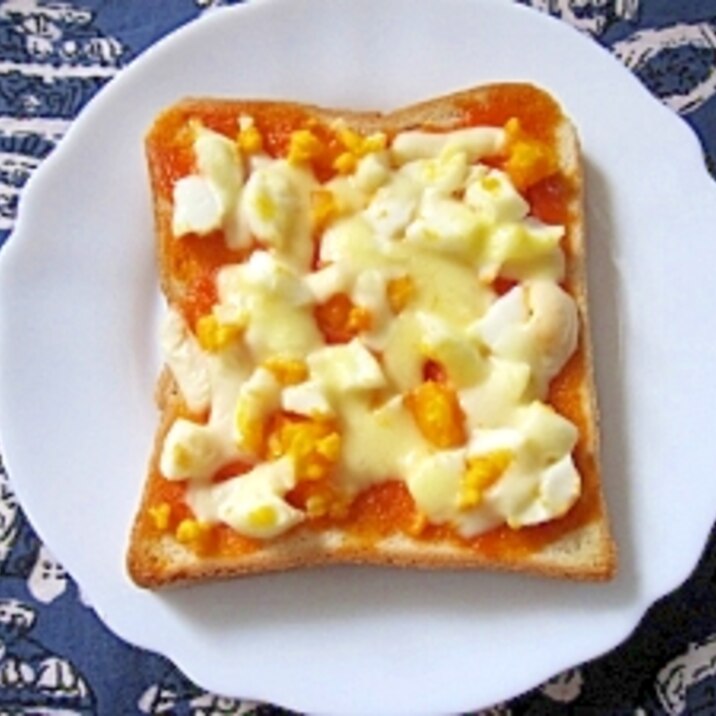ゆで卵チーズトースト